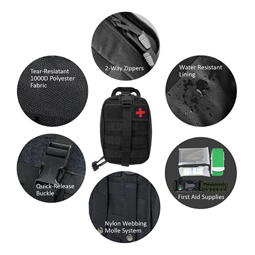 Tactical First Aid Kit Medical Bag Or Pouch Black