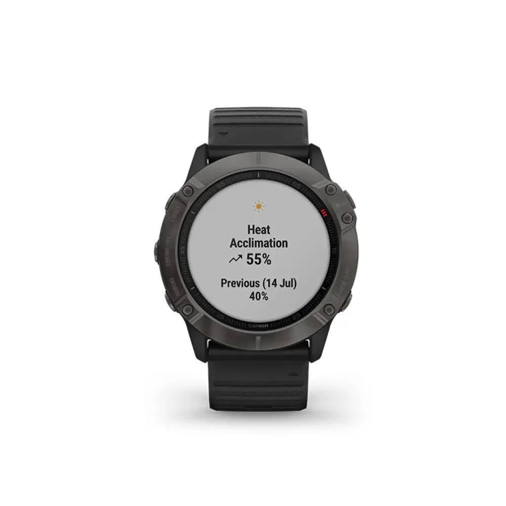 Garmin Fenix 6X Sapphire - Carbon Gray DLC with Black Band