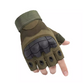 Tactical Half Finger Gloves with Knuckle Green