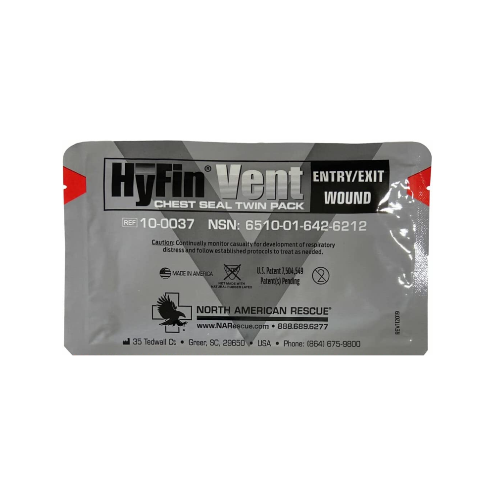 Soldier combo medical kit hyfin vent chest seal