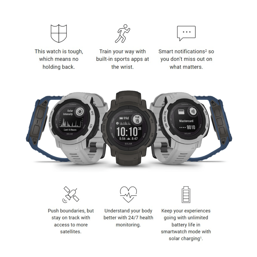 Garmin Instinct 2 Solar Mist Grey Specification 
