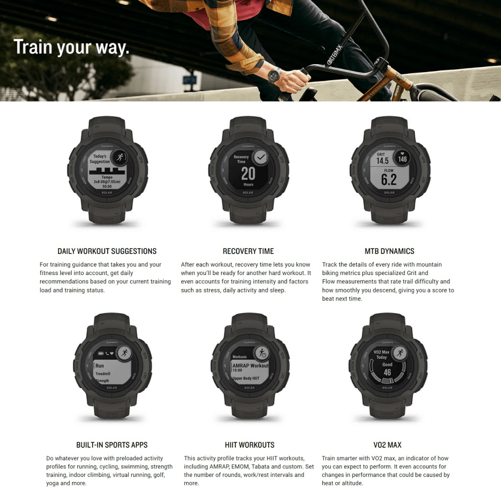 Garmin Instinct 2 Solar Mist Grey Specification 