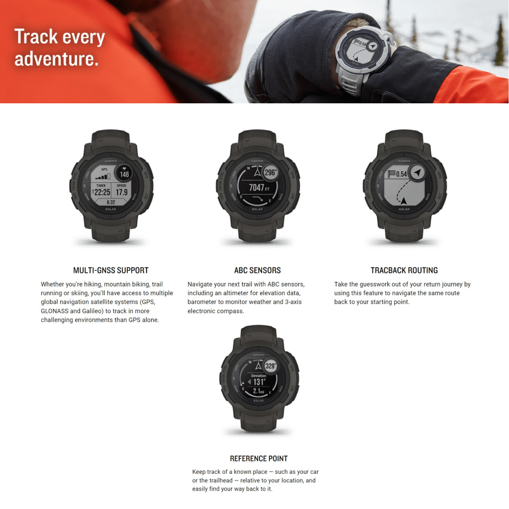 Garmin Instinct 2 Solar Tidal Blue Specification 